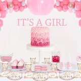 200 Pcs Floral Baby Shower Paper Plates Napkins Cups Baby Shower