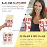 15 Movie Night Popcorn Paper Boxes Buckets 7.75 Inches Tall Large &