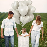 Cream Heart Balloons, 18 Inch Cream Heart Foil Balloons, 12Pcs Boho