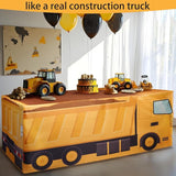 4Ft Construction Vehicle Table Cloth,Construction Birthday