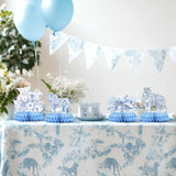 Blue Toile de Jouy Safari Baby Shower Centerpieces – 12 PCS Blue &