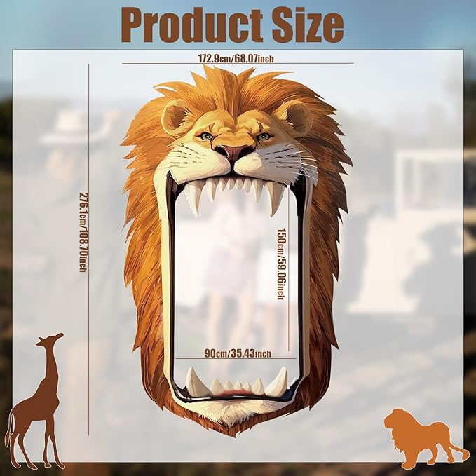 Jungle Animals Birthday Party Decorations Lion Porch Banner Backdrop