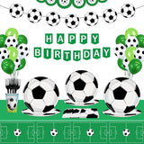 96 Pcs Soccer Plates and Napkins Soccer Party Supplies for Birthday