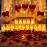 Happy Anniversary Light Up Letters Include Light up Letters with Tea