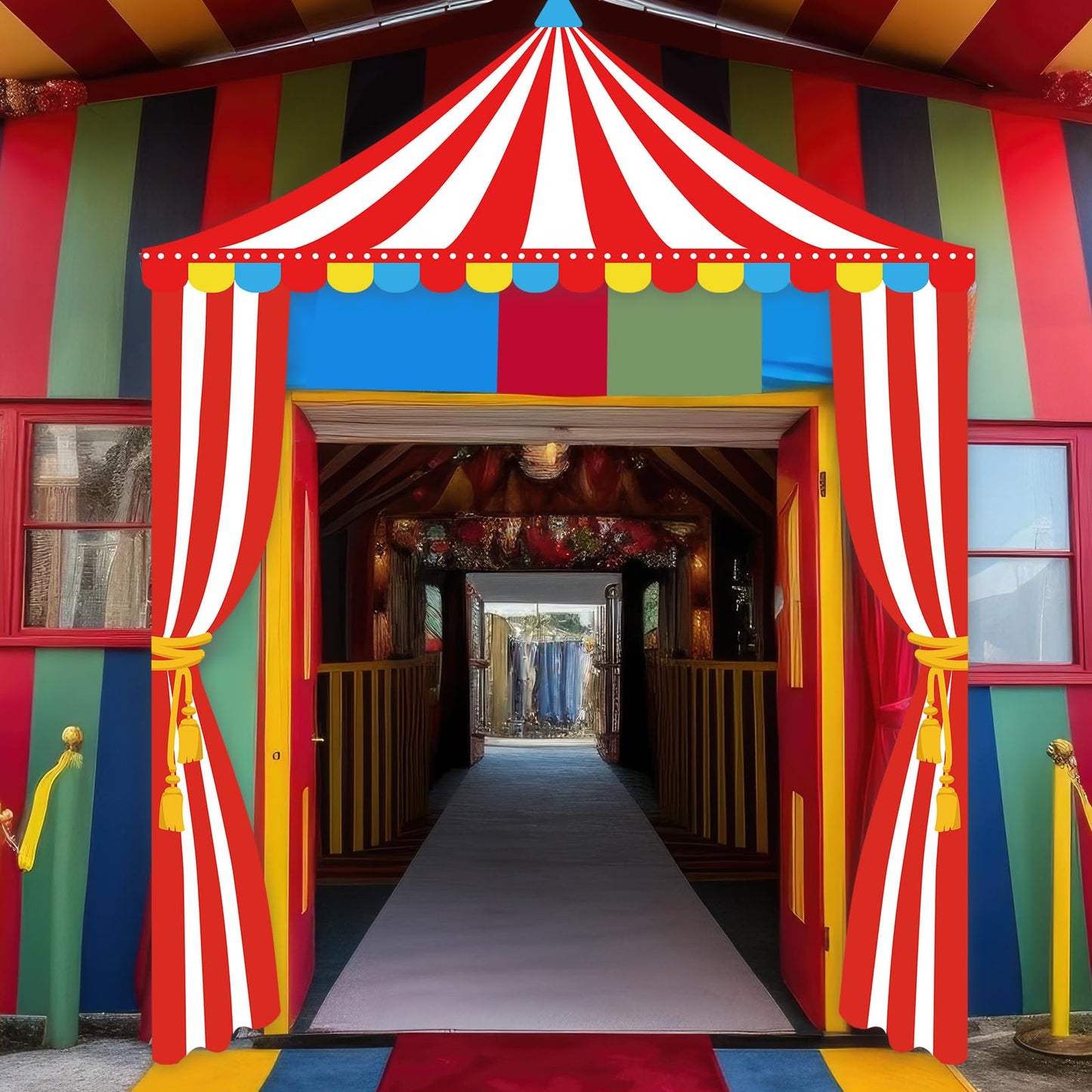 Ziliny 3 Pcs Carnival Party Decorations Circus Tent Awning Hallow Na