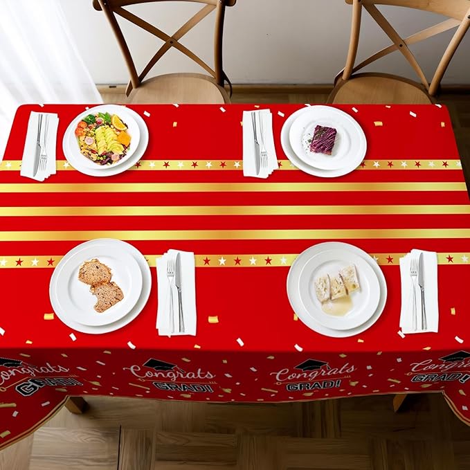 Childom 3 Pack Graduation Tablecloth,Graduation Decorations Class of #