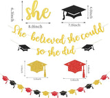Red Black Gold Party Decorations Graduation Banner Streamers 18pcs