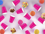 120 pcs 16 oz pink plastic cups Valentines Day plastic cups Hot pink