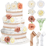 Cheerupp Boho Floral Theme Diaper Cake Decorations for Baby Shower