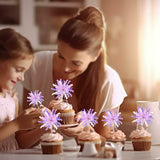 Gyufise 30Pcs Foil Firework Cupcake Toppers Happy Birthday Cake Topper