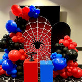 Red Blue and Black Balloons, 67pcs 12 Inch Red Blue Confetti Silver