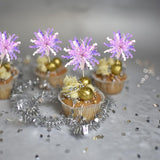 Gyufise 30Pcs Foil Firework Cupcake Toppers Happy Birthday Cake Topper