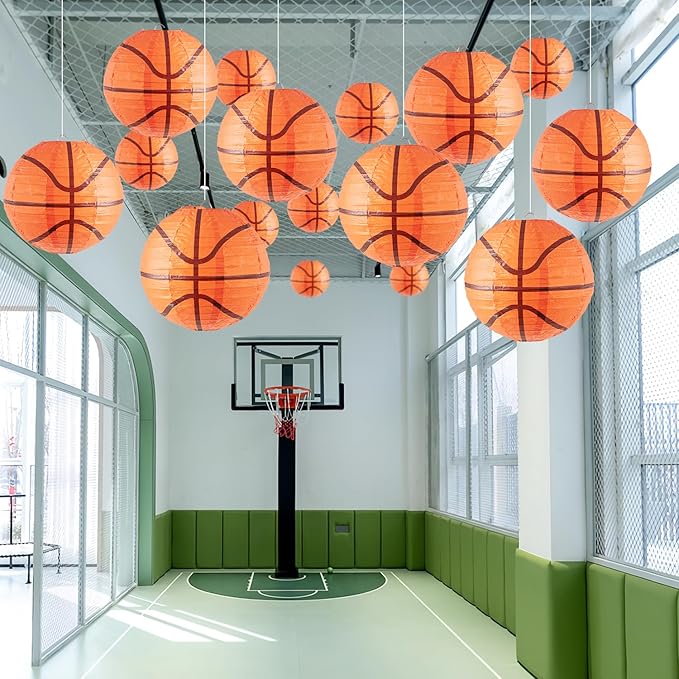 Easy Joy 8 Inch Basketball Party Decorations Basketball Lanterns