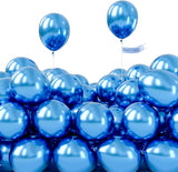 PartyWoo Metallic Blue Balloons 100pcs 5 Inch Small Mini Chrome Blue