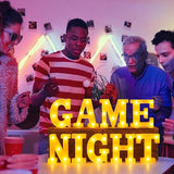 Honoson 9 Pcs Casino Theme Party Decorations Game Night Lights up LED