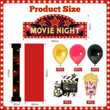 24Pcs Movie Night Themed Party Decorations Supplies Red Carpet