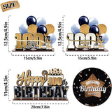 LINGTEER Happy 100th Birthday Gold Acrylic Table Topper Centerpieces