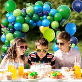 Blue Green Balloon Arch Kit Dinosaur Balloon Garland Kit with Fruit