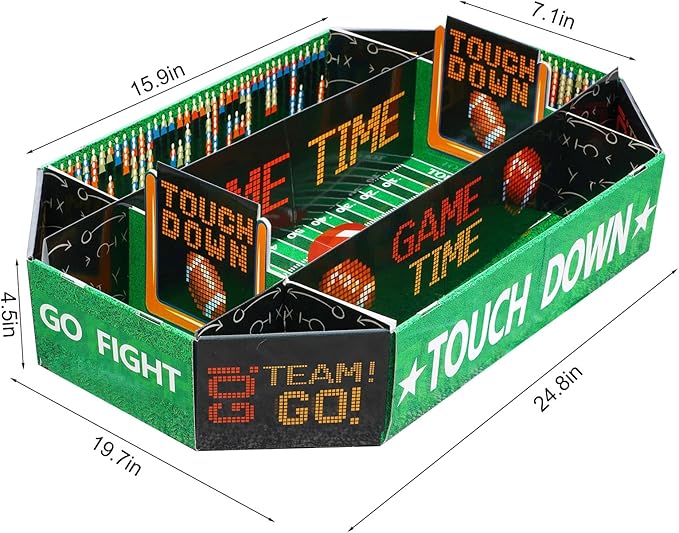Football Party Supplies Kit Snack Trays Large Snack Stadium Football