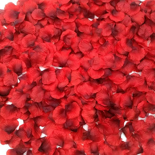 CODE FLORIST 1100 PCS Dark-Red Silk Rose Petals for Valentine's