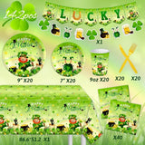 St Patricks Day Plates and Napkins 142Pcs St Patrick's Day Party