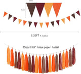 Boho Baby Shower Burgundy Brown Orange Party Decorations 23pcs