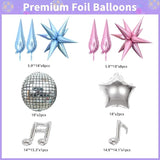 JOGAMS 184Pcs Silver Blue Pink and Purple Balloon Arch Kit with In My