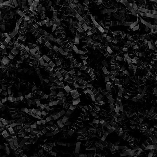 Mefleet 2 LB Crinkle Cut Paper Shred Filler Black Crinkle Shredded