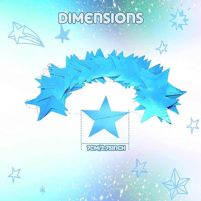 Patelai Glitter Star Garland Banner 2026 Graduation Decor 130 Feet