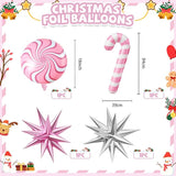 Christmas Balloon Arch Kit Pink and White Silver Balloons Garland