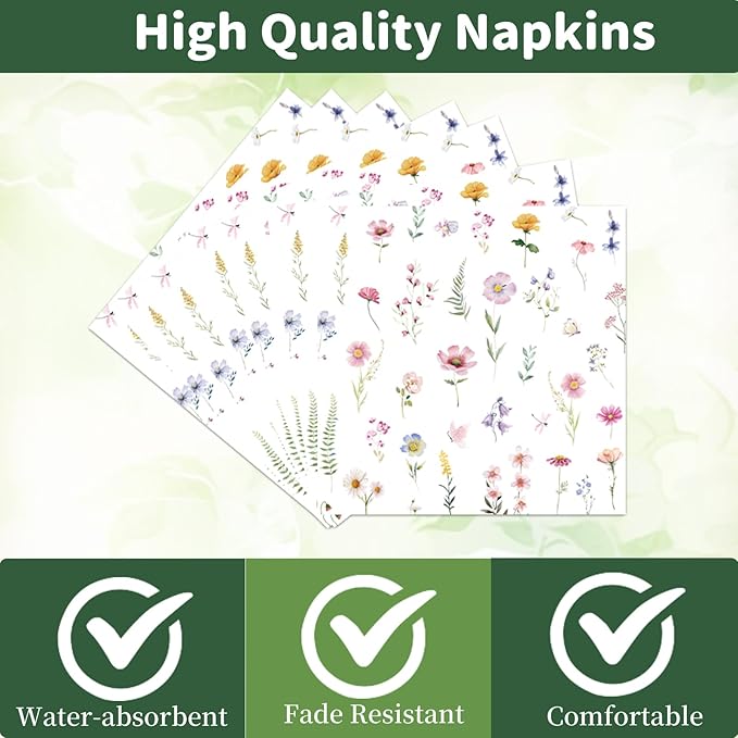 Wildflower 1st Birthday Decorations Supplies 96PCS Flower Wildflower