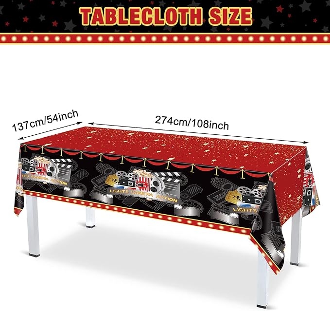 171 Pcs Movie Night Party Supplies Serves 24 Include Movie Theater