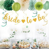Sage Green Champagne Gold Bachelorette Party Decorations 21pcs Baby