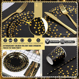 Gold and Black Party Decorations, 279Pcs Birthday Decorations Men
