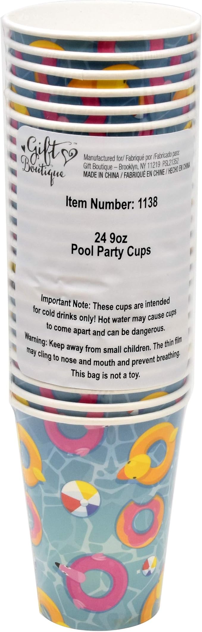 122 Pcs Pool Party Supplies Set Paper Plate Cup Napkin for Summer