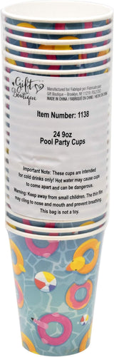 122 Pcs Pool Party Supplies Set Paper Plate Cup Napkin for Summer
