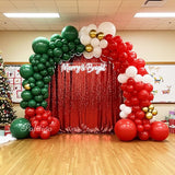 Christmas Balloon Arch Kit 140pcs Double Stuffed Green Red White &
