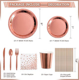 274 Pcs Rose Gold Bridal Shower Decorations Bachelorette Party