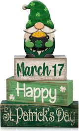 4 Pcs St Patricks Day Table Decoration Wooden St Patrick's Day