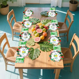 192 PCS Hawaiian Luau Party Decorations Tropical Paper Plates Cups