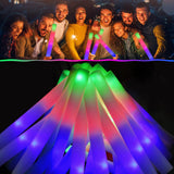 LifBetter 70 Pcs Foam Glow Sticks Bulk,Led Glow Sticks with 3 Modes