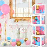Gender Reveal Baby Balloon Boxes Decorations Pink Blue Balloon Arch