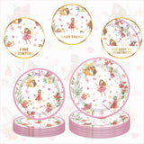 Fairy Birthday Party Supplies Tableware - 96PCS Butterfly Flower