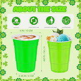 120 PCS st. patrick's Day Plastic Cups Green Disposable Plastic Cups