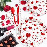 112 PCS Valentines Day Plates and Napkins Party Decorations Red