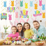 36 Pcs Easter Bunny Hanging Swirls Easter Party Decorations Happy