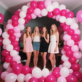 Pink White Balloons 100pcs 12 inch Hot Pink Pastel Pink White