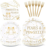 96Pcs Pearls and Prosecco Bridal Shower Decorations Engagement Party