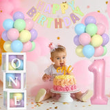First Birthday Decorations For Girl 40 Inch Pink 1 Number Pastel