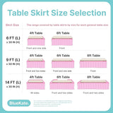 Bluekate Pink Tutu Table Skirt. 6ft Table Skirt with Double Layer